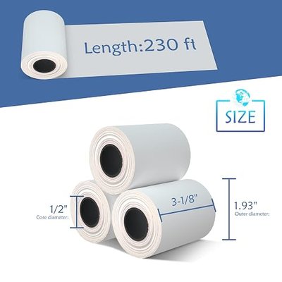 BESTEASY Thermal Receipt Paper, 3 1/8 x 230ft Pos Register Tape Rolls Cash Register Receipt Paper (10 Rolls)
