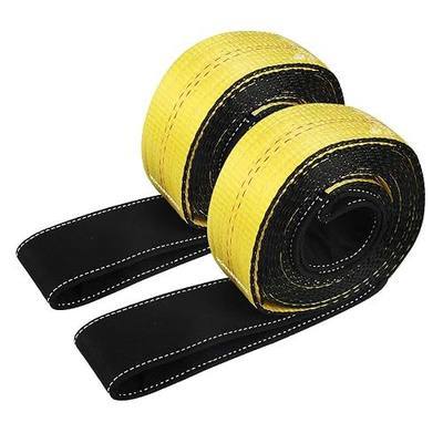 Lift Sling Straps 10'x2 15,000 Pound Capacity 2-Pack Heavy Duty Lifting Slings Web Sling Tree Saver Recovery Strap Web Sling Winch Strap Yellow