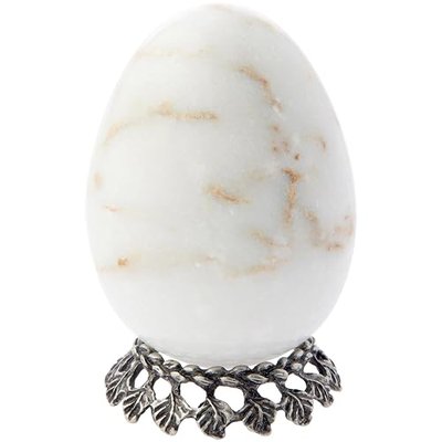 Bard's Pewter Egg Stand/Holder, Leaf Motif, 1.125" Diameter, Pack of 2
