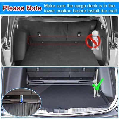Powerty Trunk Mat Compatible for Honda CRV CR-V 2017-2022 Cargo Mat All Weather Cargo Liner in Lower Position Rear Cargo Mat for Honda CRV CR-V Accessories(Fuel Model only)