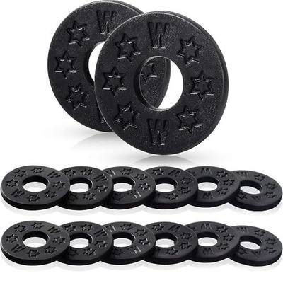 Blulu 12 Pcs Guitar Strap Locks Silicone Rubber Strap Blocks Holder for Electric Acoustic Bass Guitar Protector Accessories, No Tool Installation(Black)