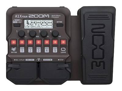 Zoom A1X FOUR Acoustic Instrument Multi-Effects Pedal for Guitar, Violin, Saxophone, Trumpet & Upright Bass, with Expression Pedal, Acoustic Modeling, Looper, Rhythm Section