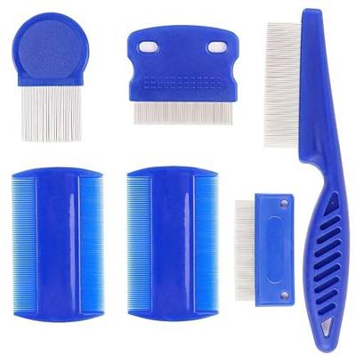 Flea Comb for Dogs, 6 Pcs Flea Combs Cat Combs, Comb for Cats with Durable Teeth, Use for Cleaning Tear Stains, Floating Hair, Dandruff by MoHern