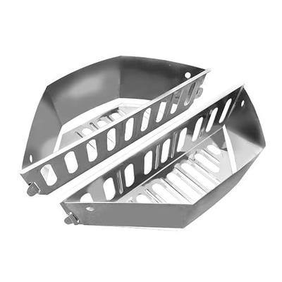 Stainless Steel Charcoal Basket- BBQ Grilling Accessories for Grills and 22” Kettles- Heavy Duty Char-Basket for Briquette, Wood Chips- Charcoal Grill Accessories (Set of 2)