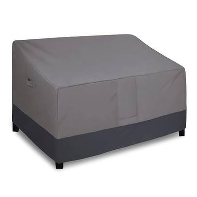 Easy-Going Heavy Duty 2 Seater Outdoor Loveseat Cover, Waterproof Windproof Patio Furniture Sofa Cover with Air Vent (58Wx32.5Dx31H inch, Gray/Dark Gray)