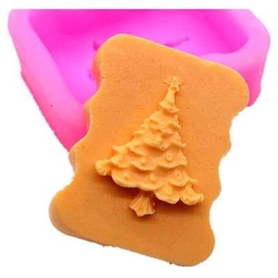 2 Pack Silicone Mold Xmas Sets, Santa Claus and Christmas Tree Shape Craft Art Silicone Soap Mold, Craft Molds DIY Handmade Soap Gifts - Soap Making Supplies by YSCEN