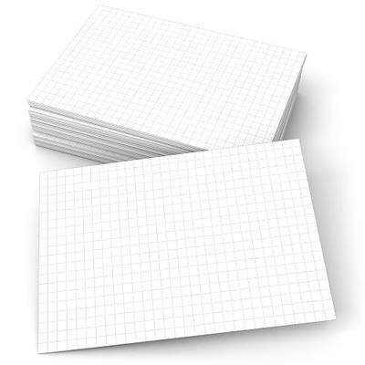 321Done Graph Index Cards, 4x6, Set of 50, 0.20" Grid Squares, White | Made in USA - Double-Sided Graph Study Cards for Math, Engineering and Flashcards, 5 Squares per Inch, Thick Cardstock