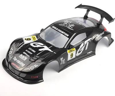 1/10 Scale RC Painted Precut Drift Racing Touring Onroad Car Body Shell Width 190mm with Wing Mirror Accessories (GT A)