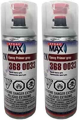 Spray max 3680033, 2K Epoxy Rust-Cure Primer, Gray, Aerosol (2)