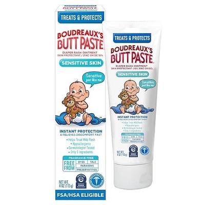 Boudreaux’s Butt Paste Sensitive Diaper Rash Cream, 4 Oz