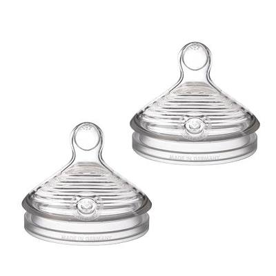 NUK Simply Natural Baby Bottle Nipples - Medium Flow Silicone Extra Soft Anti-Colic Air System BPA-Free Pack of 2