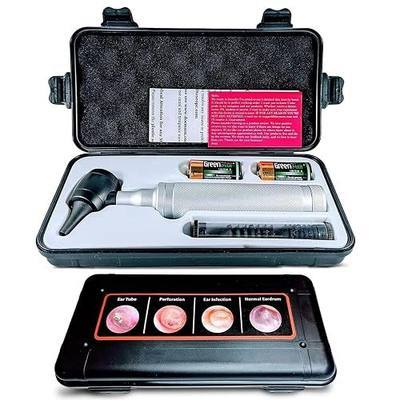 5th Gen Dr Mom Professional Otoscope - Full-Size with Our Largest Lens, Complete with Batteries and Hard Travel Case