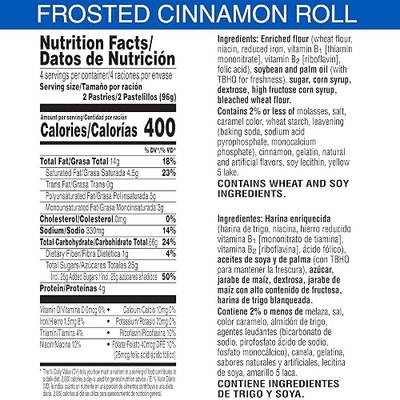 Pop-Tarts, Breakfast Toaster Pastries, Frosted Cinnamon Roll, 6.772lb Case (32 Count)