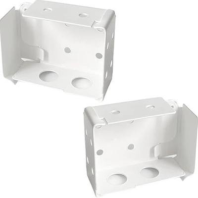 Cutelec 2pcs Box Mounting Bracket for Low Profile Horizontal Blinds with 1-3/4" x 2 1/2" Headrail - White Color