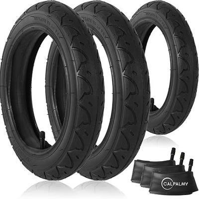 16" Back and 12.5" (2+1) Front Wheel Replacement Inner Tubes and Tires | Compatible with BoB Stroller Tire Revolution SE/Pro/Flex/SU/Ironman - Made from BPA/Latex Free Premium Quality Butyl Rubber