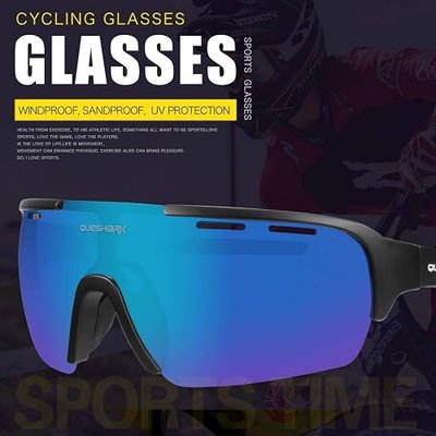 Queshark Mirrored Lens Cycling Glasses For Men Women 1 Polarized 3 HD lens for MTB Road Bike Eyewear Goggles