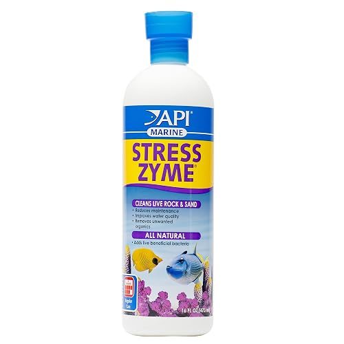 API Marine Stress Zyme Saltwater Aquarium Cleaning Solution 16-Ounce Bottle
