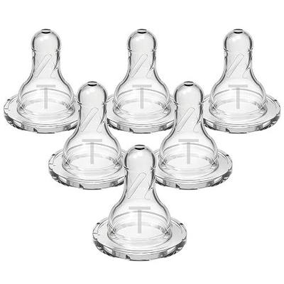 Dr. Brown's Natural Flow Level T Narrow Baby Bottle Nipple, Newborn Slow Flow, 0m+, 100% Silicone, 6-Pack