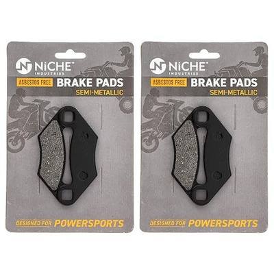 NICHE Brake Pad Set for Polaris 2202412 2200465 Semi-Metallic 2 Pack | Polaris, Fits 1997-2006 Trail Blazer 250; 1997-1999 Sport 400; 2001-2002 Scrambler 400; 1989-1993 Big Boss 250