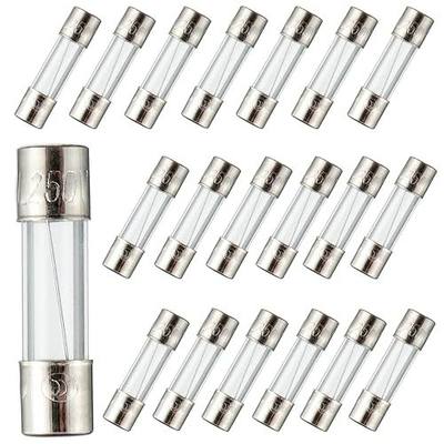 BOJACK 5x20mm 2A 2amp 250V 0.2 x 0.78 Inch F2AL250V Fast-Blow Glass Fuses (Pack of 20)