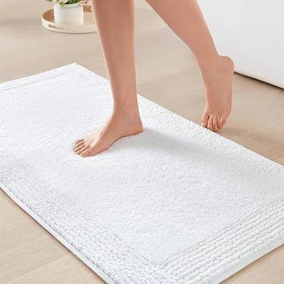 Madison Park Splendor Reversible 100% Cotton Bath Rug, 21 x 34, White | Tufted Bathroom Mat, 3000 GSM, Hotel Quality, Luxurious Plush, Medium Pile, Absorbent, Quick Dry, OEKO-TEX, Shower Room Décor