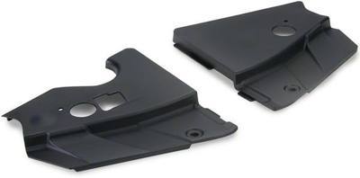 Radiator Extension Covers in Black | Engine Bay Styling Trim Panels Set | Unpainted High-Impact Plastic Covers | Compatible with 2005-2009 Ford Mustang GT & V6