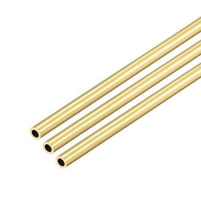 uxcell Brass Round Tube, 300mm Length 3mm OD 0.5mm Wall Thickness, Seamless Straight Pipe Tubing 3 Pcs