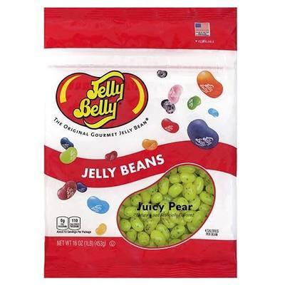 Jelly Belly Juicy Pear jelly beans - 1 Pound (16 Ounces) Resealable Bag - Genuine, Official, Straight from the Source