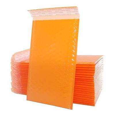 #000 Extra Size 4.75 x 8.3 Poly Bubble Mailer Self-Seal Padded Envelopes Pack of 50, Orange