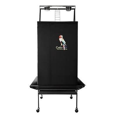 Colorday Good Night Bird Cage Cover for Large Bird Cage with Play Top (Patented), Black 68"