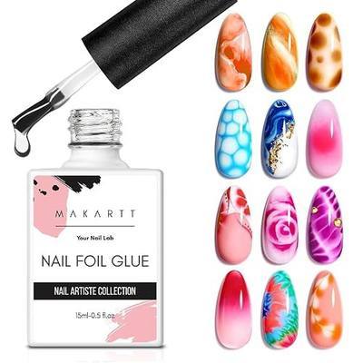 Makartt Nail Foil Glue Transfer Gel for Nail Art Stickers 15ML | Strong Adhesion Foil Transfer Gel, Soak Off, UV LED Lamp Required, Salon DIY Home Gift