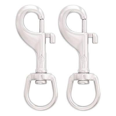 SHONAN 3.5 Inch Swivel Eye Snap Hook, 2 Pack Marine Grade Scuba Bolt Snap, Single Ended Stainless Steel Flag Clips Swivel Snaps for Scuba Diving, Flag Pole Rope, Dog Leash, Camera Strap