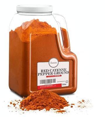 Sweeler Bulk Red Ground Cayenne Pepper 5LB - Extreme High Heat In Large Jug for Kitchen or Wildlife Deterrent