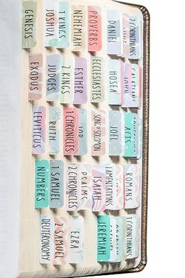 DiverseBee Laminated Bible Tabs for Women and Men (Uniform Theme) | Large Print Bible Book Tabs, Bible Study Journaling Supplies, 66 Personalized Scripture Index Tabs and 6 Blank Labels