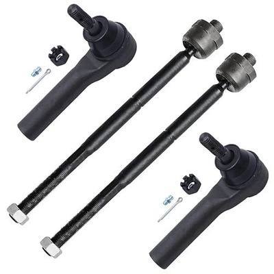 Detroit Axle - 4pc Front Tie Rods for 14-18 Chevy Silverado GMC Sierra | 1500, 15-19 Tahoe Suburban Yukon XL Cadillac Escalade ESV, 2016 Suburban 3500 HD, 4 Inner Outer Tie Rod Ends Replacement
