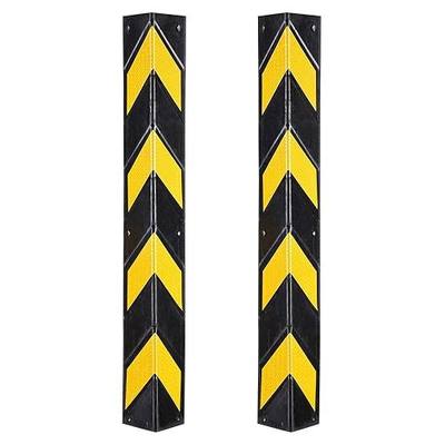 Yescom 31" Reflective Corner Guard Wall Corner Protector with Yellow Strips for Garage Parking Lot 2 Packs