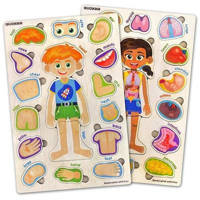 Montessori Puzzles for Toddlers 3-5 - Educational Puzzles for Kids | Preschool Puzzles Game - Learning Human Body Parts Anatomy Skeleton – Educational Toys for Boy and Girl