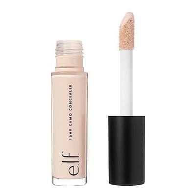 e.l.f. 16HR Camo Concealer, Full Coverage, Matte Finish Under-Eye & Blemish Corrector, Hydrating Formula, 16-Hour Crease-Resistant Wear, Light Ivory