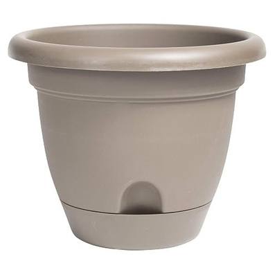 Bloem LP1483 Lucca Self Watering Planter w/Saucer 14" Pebble Stone