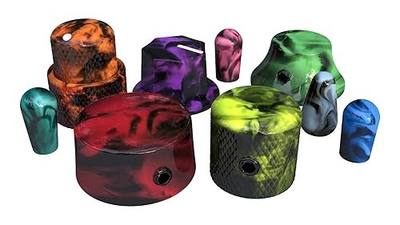 Aurora™ Series Resin Guitar Knobs (6mm Dome Knob, Orange, 1 piece) | Xentric Guitars®
