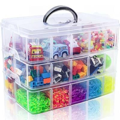Bead Organizer 3 Tier 30 grid Stackable Craft Tackle Storage Container
