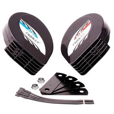 FARBIN Compact Horn 12V Waterproof Car Horns Loud Dual-Tone Electric Snail Horn Kit Universal for Any 12V Vehicles | Ultra-thin and compact design, warterproof, 12v 130dB, universal for any 12V vehicles