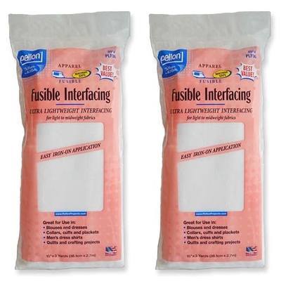 Pellon 15 inches x 3 yards White Fusible Interfacing, 2 Pack
