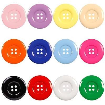 YAKA 50Pcs 1.5inch(38mm) Sewing Resin Buttons Round Shape 4 Holes Craft Buttons for Sewing Scrapbooking and DIY Craft Multicolored