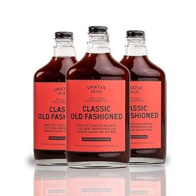 Cocktail Crate Old Fashioned Drink Mixer | Makes 51 Cocktails | Award-Winning Craft Mixer for Classic Old Fashioned - Premium Syrup Handcrafted with Aromatic Bitters & Demerara Sugar | 12.7oz - 3 pack