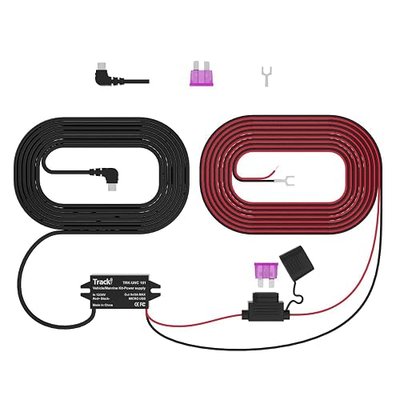 Tracki Wire Kit/Vehicle & Marine Stabilizer – for Tracki Universal GPS Tracker Only – 12V/24V to Micro USB Power, 5V/3A Output, 2m Cable & 3A Fuse for Car, Truck & Boat Setup