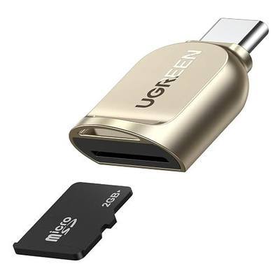 UGREEN USB C Micro SD Card Reader Type C to Micro SD Card Adapter | Zinc Alloy External, Portable SD Card Reader USB C for TF Micro SDHC SDXC, Compatible with Samsung/Mac/iPad Pro/iPhone 15 16