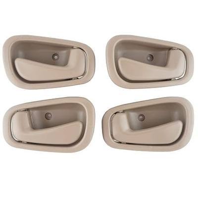 NPAUTO Interior Front Rear Door Handles | Driver Passenger Side Replacement for 1998 1999 2000 2001 2002 Toyota Corolla Chevy Prizm Manual Lock, Beige/Tan