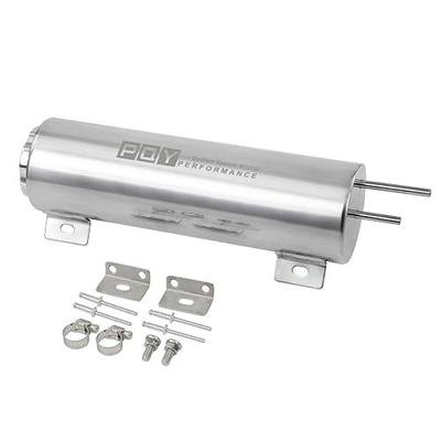 Radiator Coolant Overflow Puke Tank Polished Stainless Steel 3"×10"