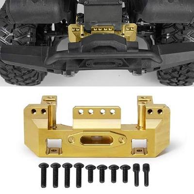 QUE-T 118g Heavy Duty Brass Front Bumper Servo Mount for TRX-4 TRX4 1/10 Scale RC Crawler Car